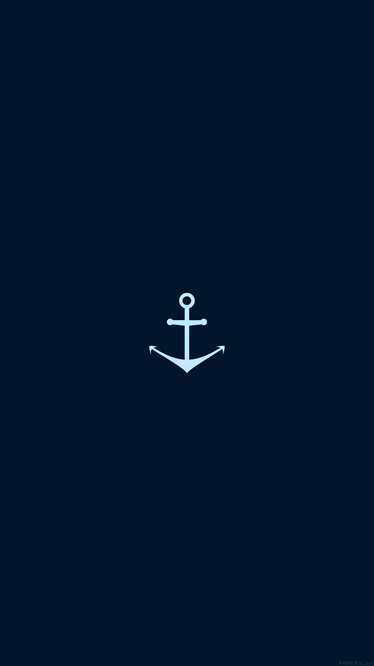 iPhone7papers Ah28 Minimal Sea Anchor Logo Blue Art