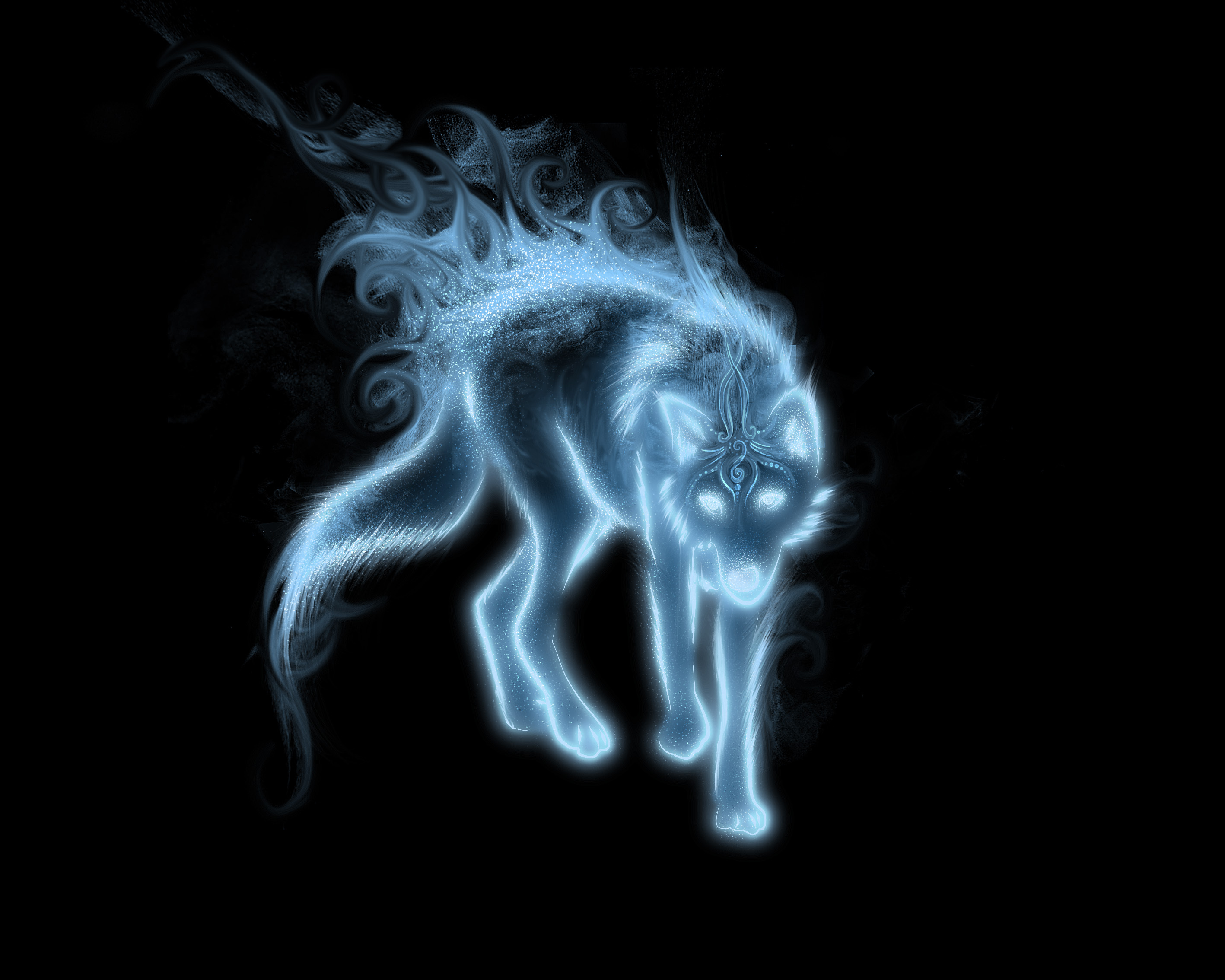 Blue Fox Wallpaper Background Image