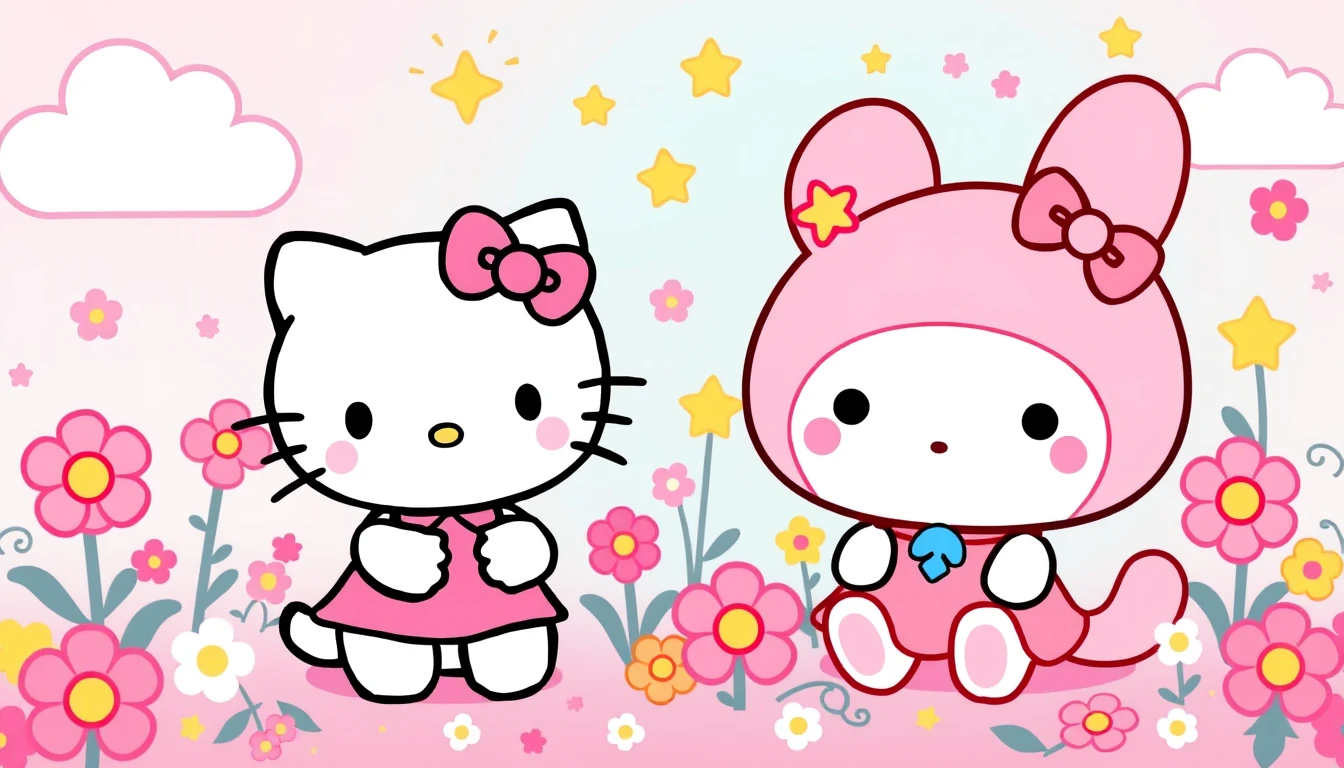 Hello Kitty And Cinnamoroll Wallpaper