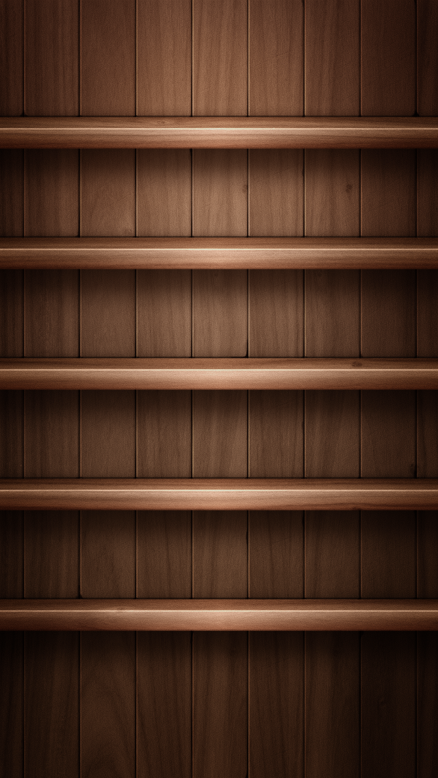 iPhone Background Wooden Shelf Wallpaper