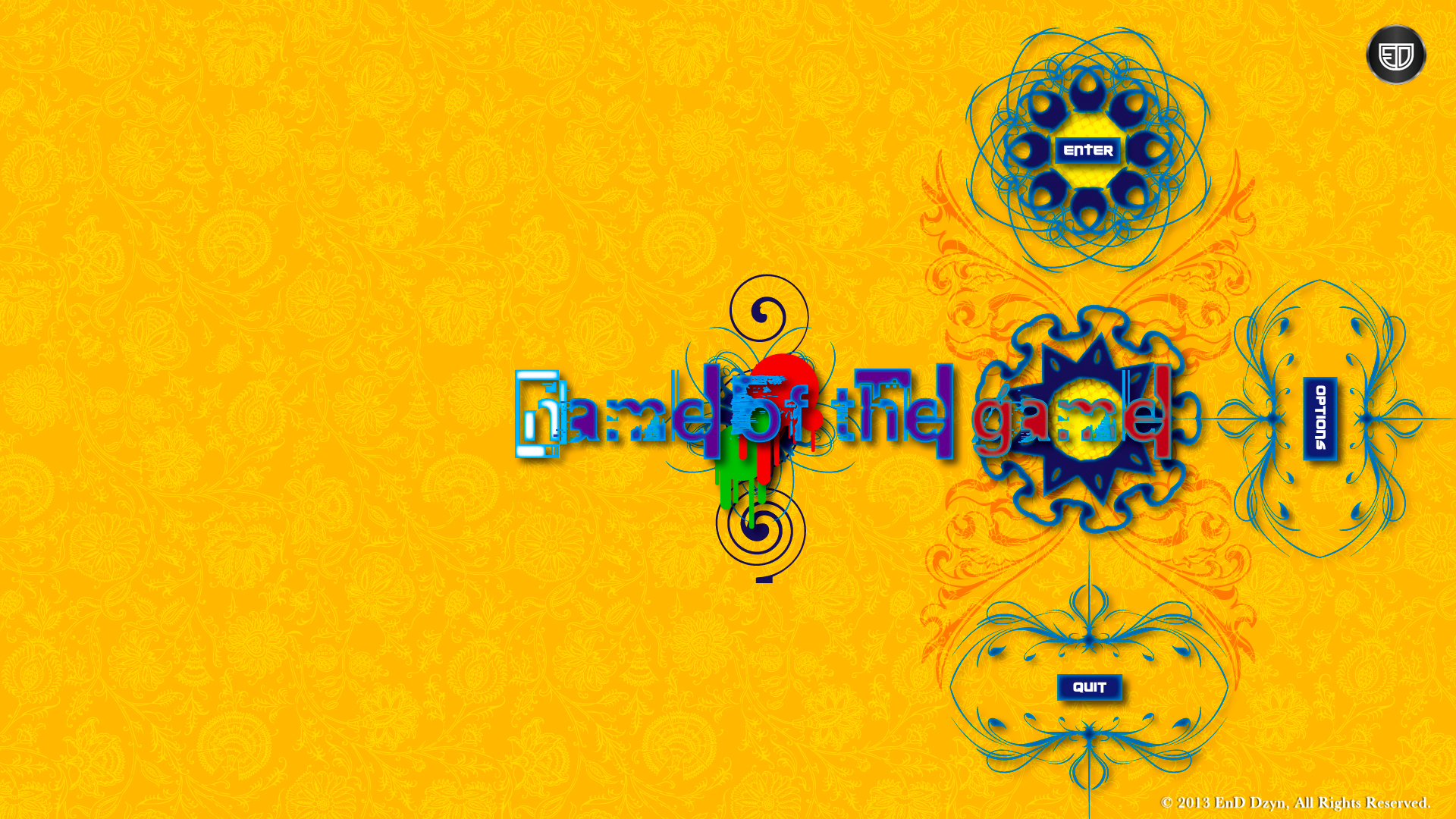 Vector HD Wallpaper Background Abstract Funky Yellow 3d