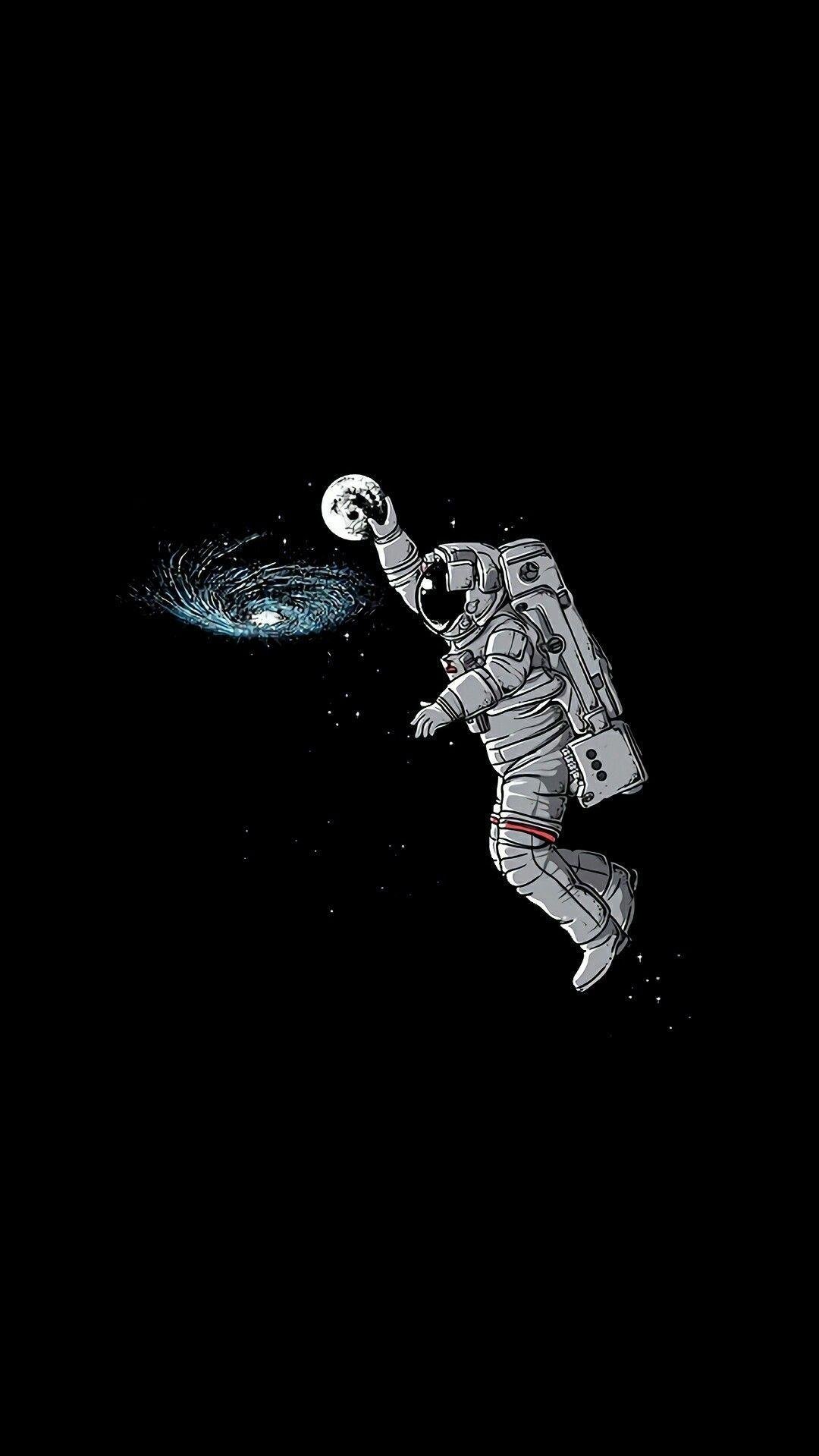 Astronaut Phone Wallpaper Top Background