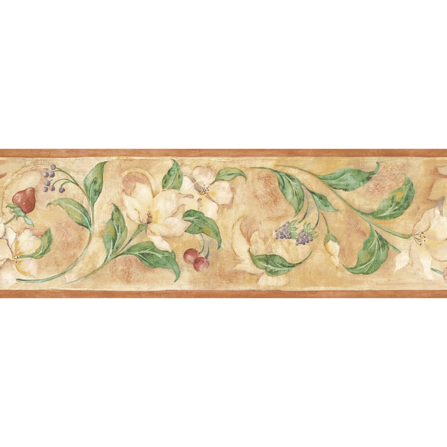 🔥 Free Download Allen Roth Tan Floral And Berry Scroll Prepasted