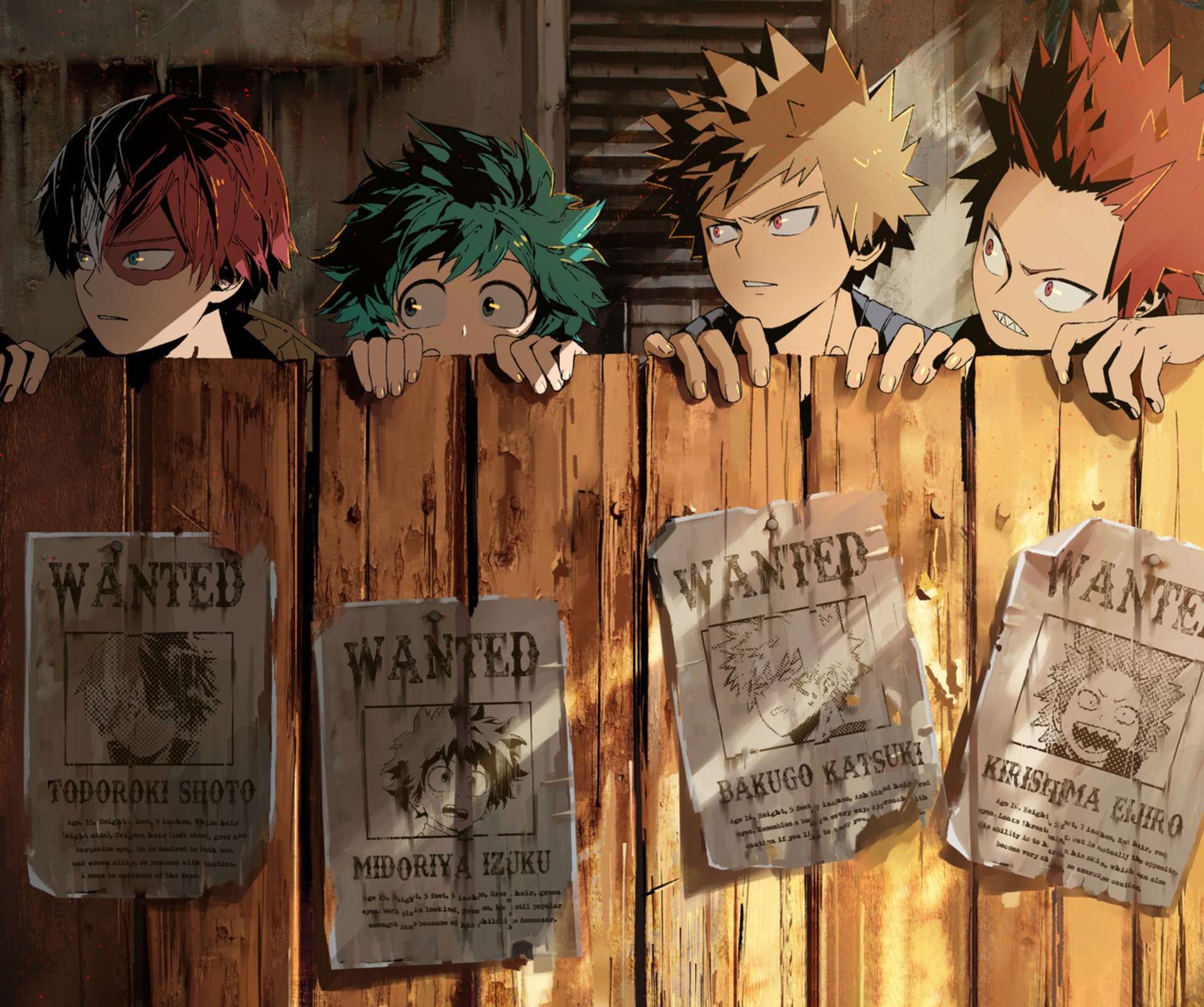 My Hero Academia Wanted Posters HD Wallpaper