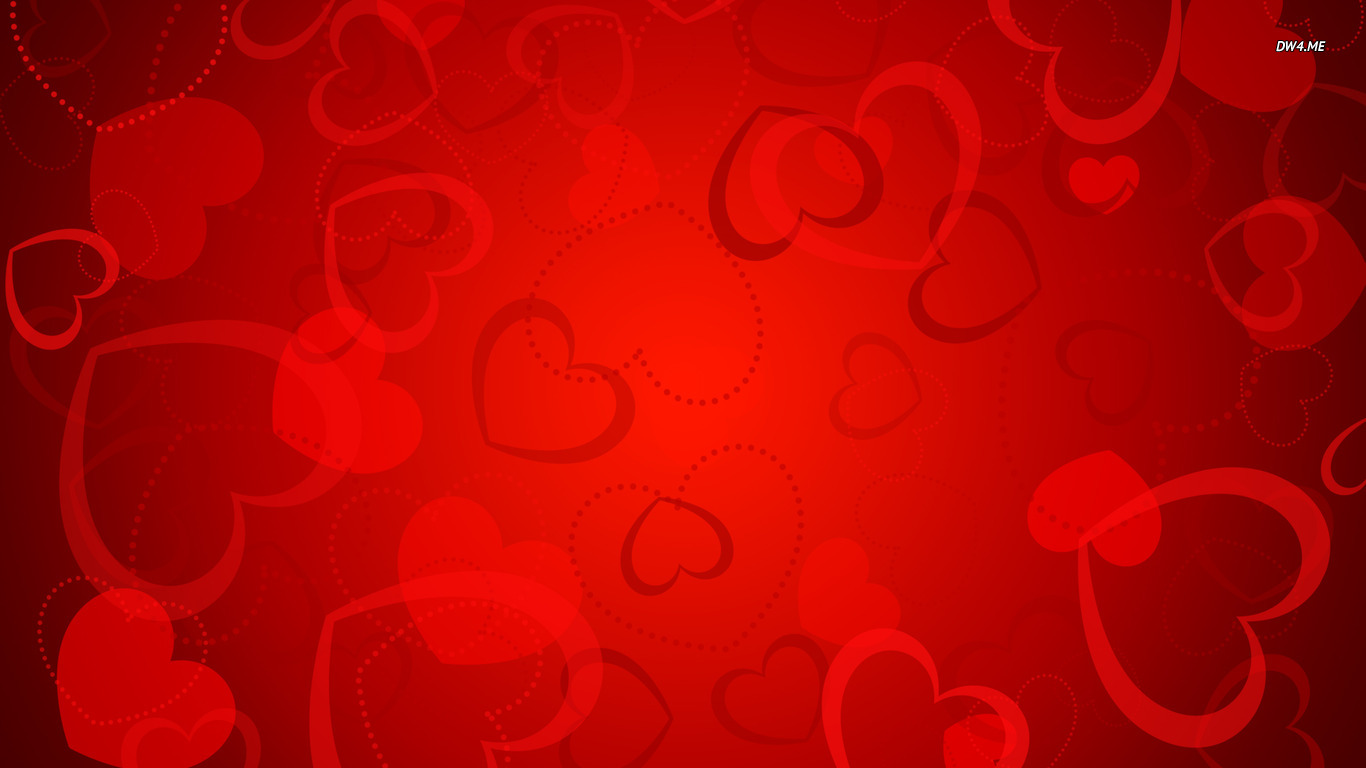 Red Heart Pattern Wallpaper