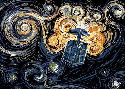 Vincent Van Gogh Doctor Who Tardis Painting