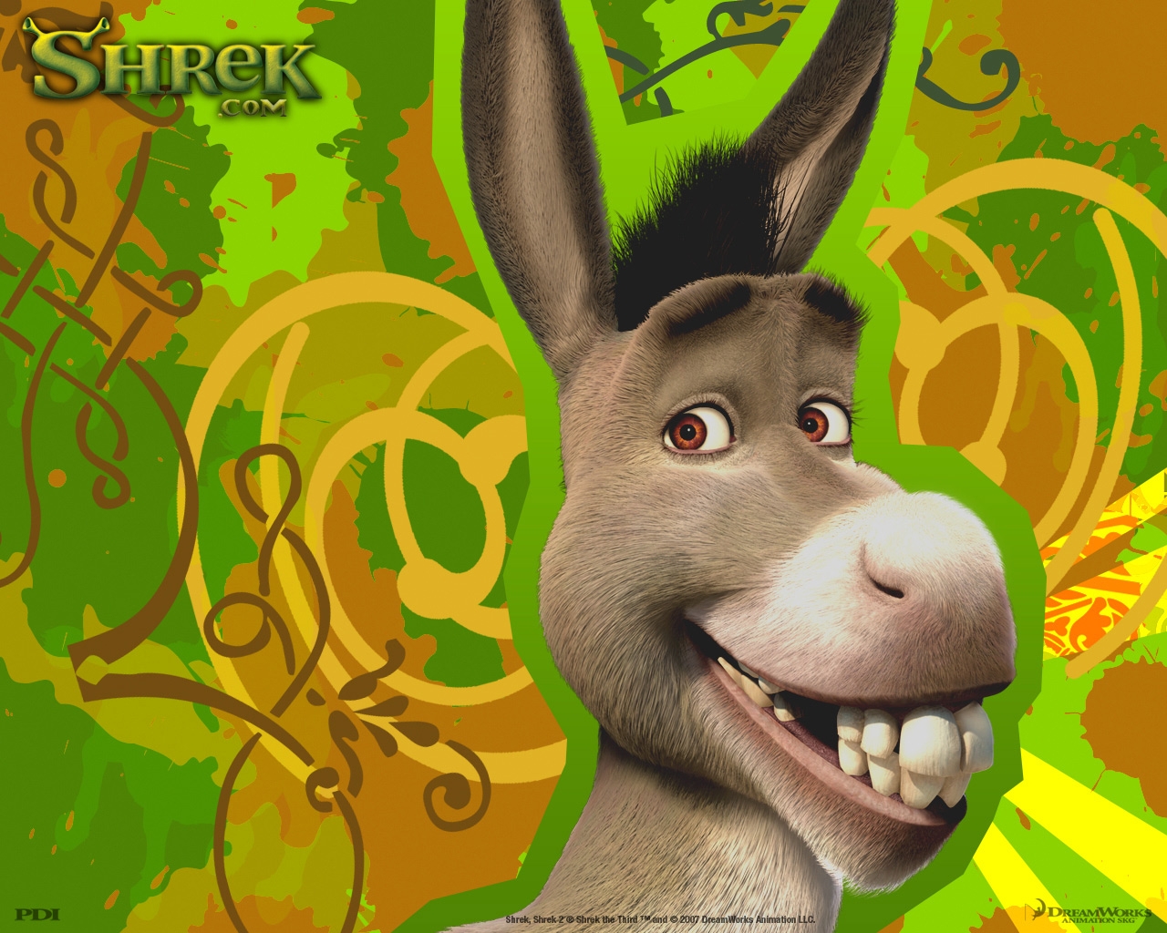 High Resolution Shrek Donkey Smile