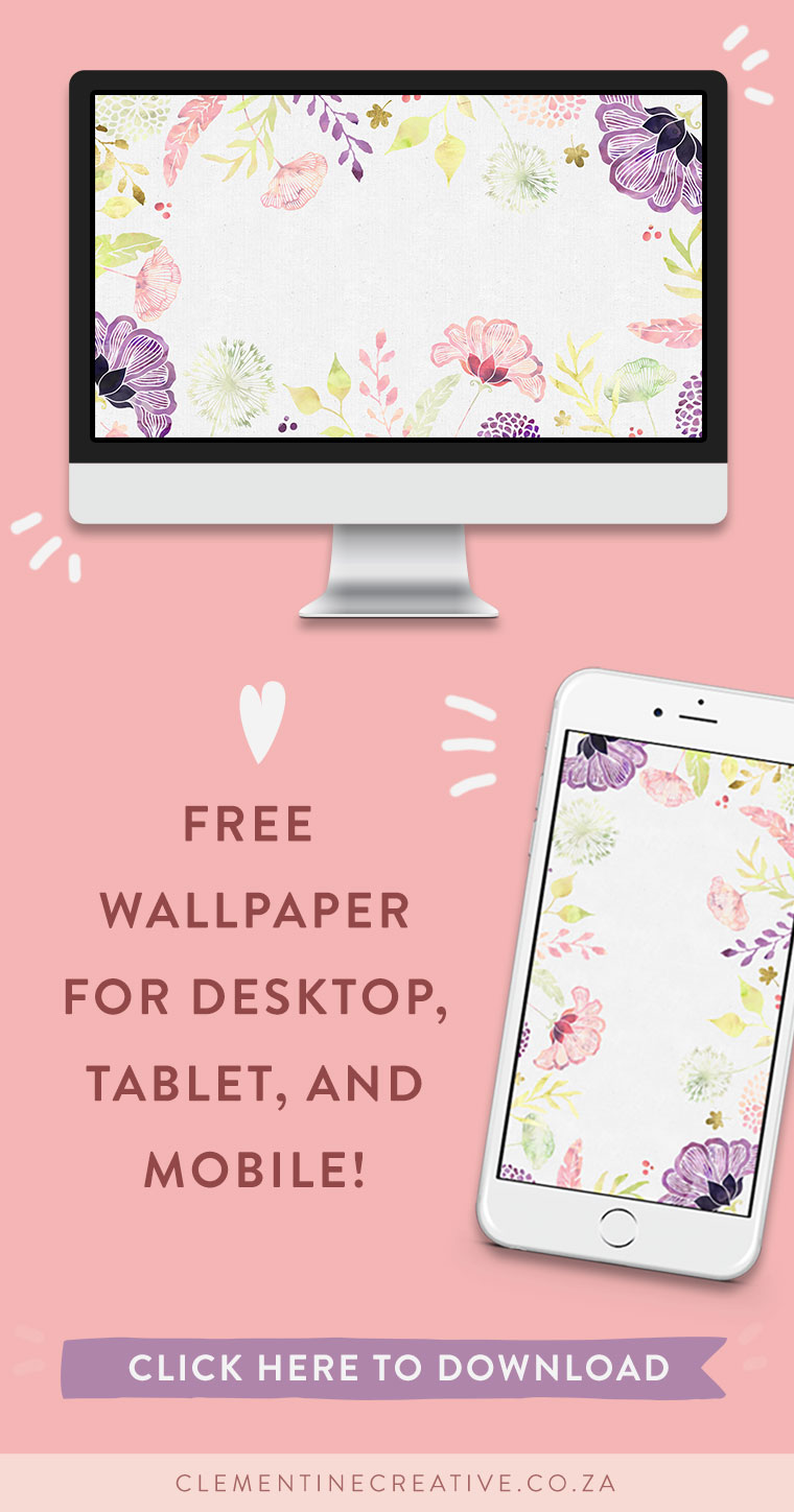 Floral Desktop Wallpaper I Choose Happiness