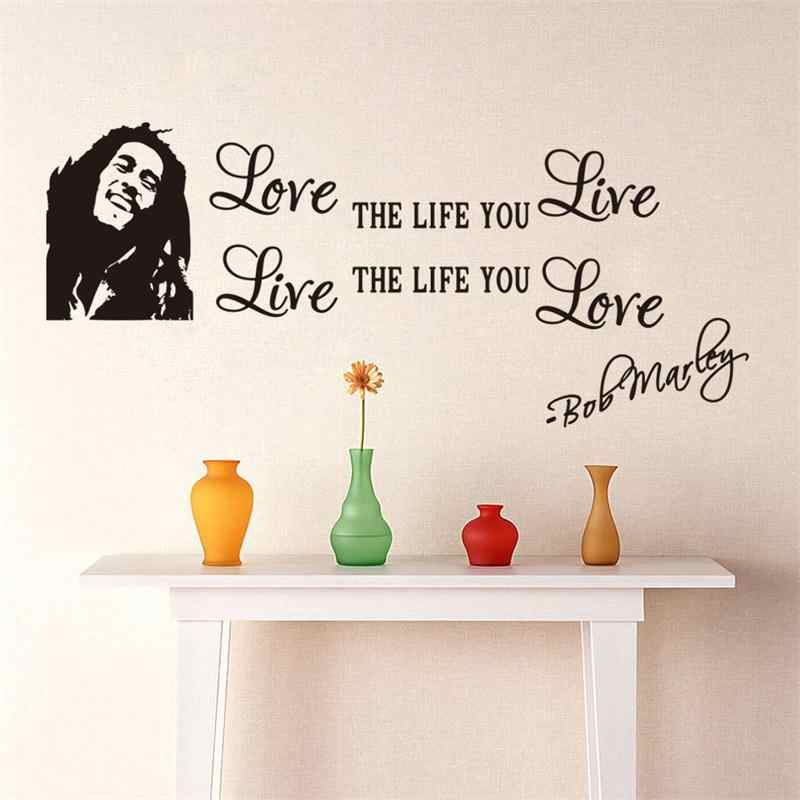Popular Famous Music Bob Marley Quotes Vinyl Home Decals Poster