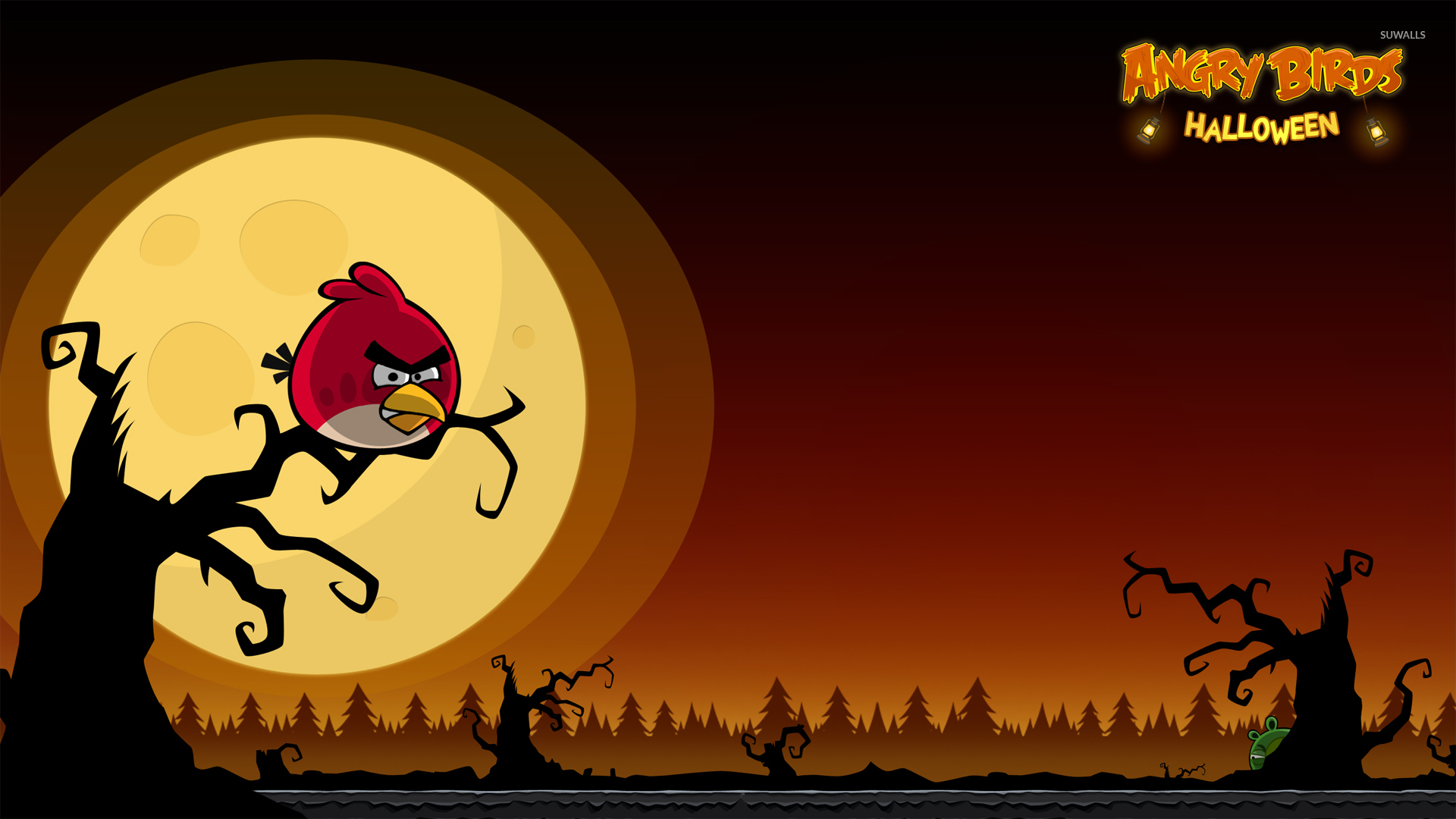 Angry Birds Seasons Halloween Wallpaper