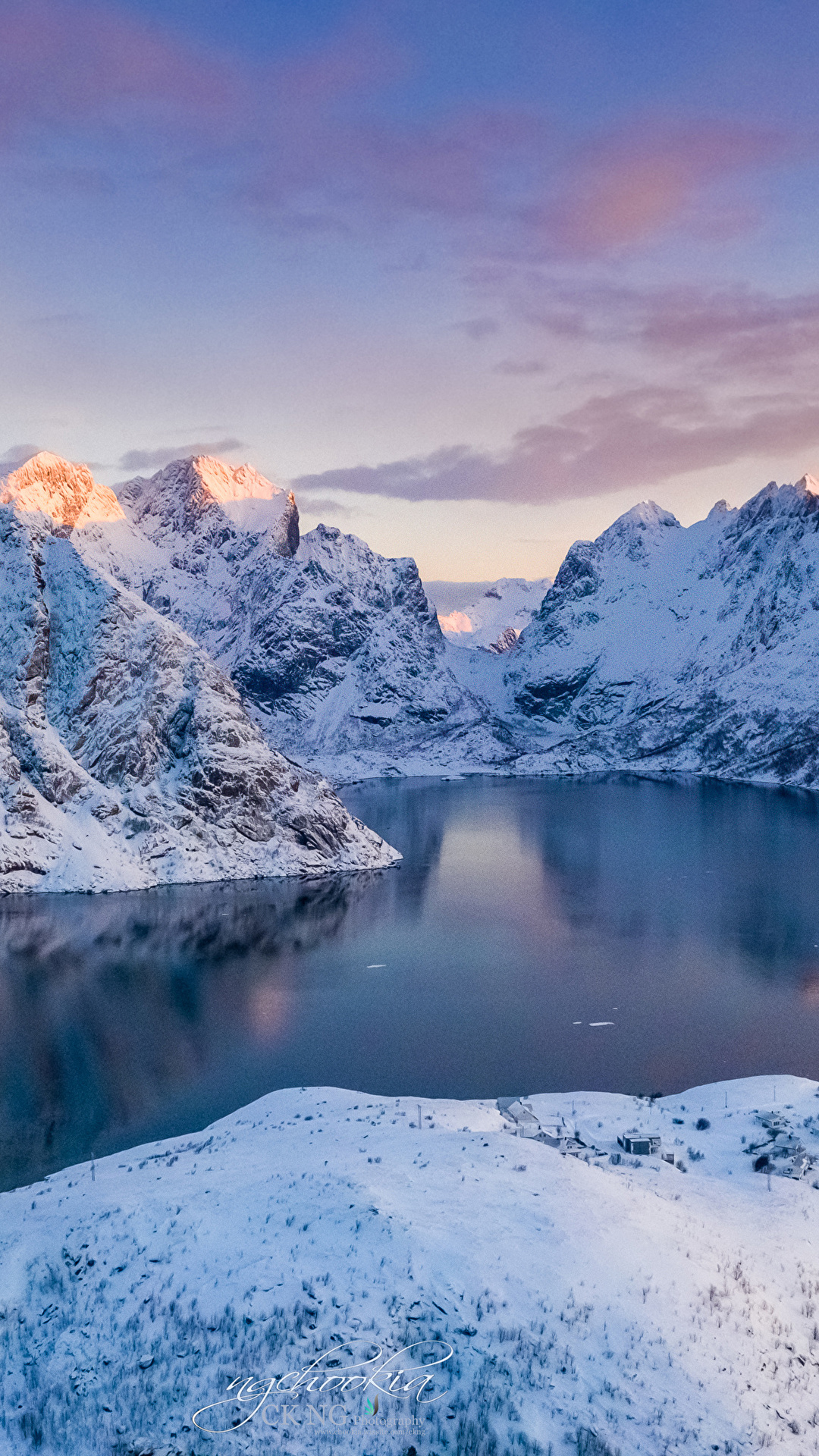 Desktop Wallpaper Lofoten Norway Nature Winter Mountain