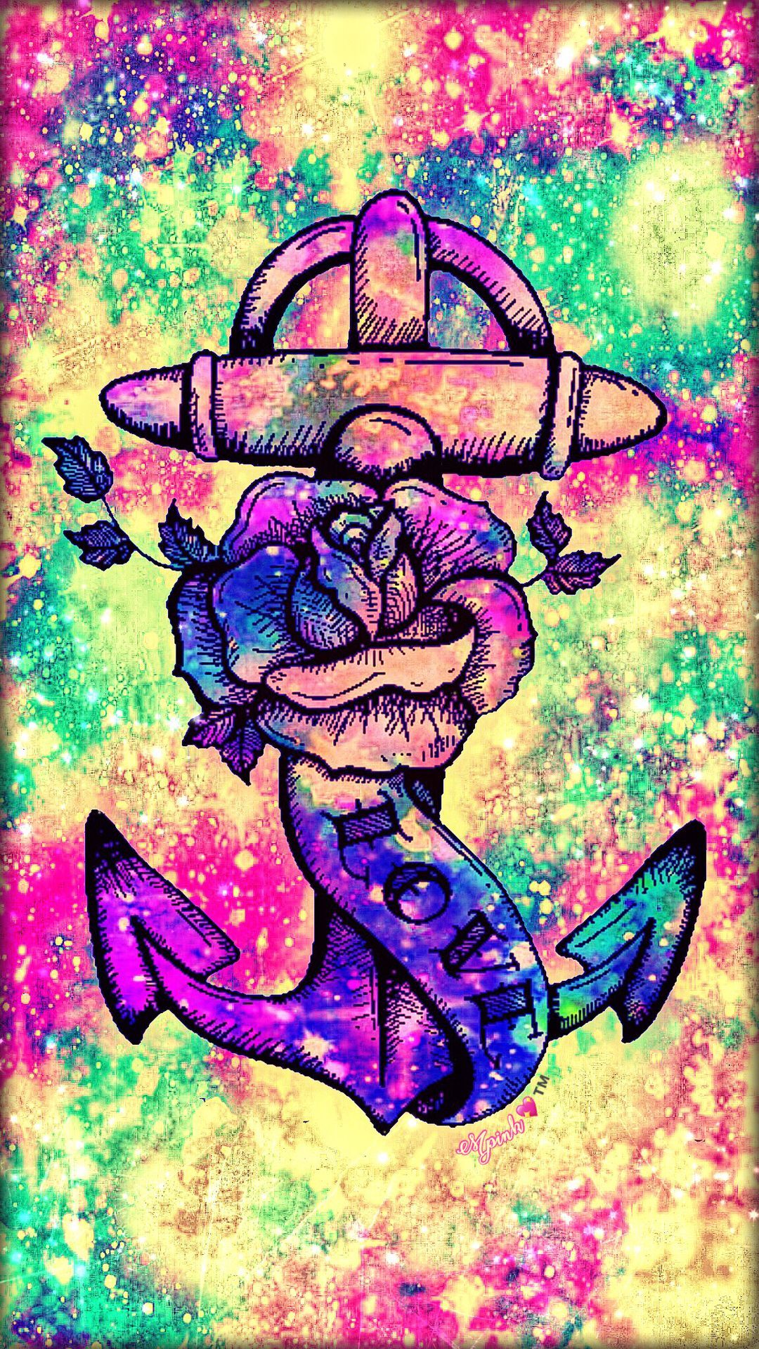 Trippy Anchor Wallpaper Top Background