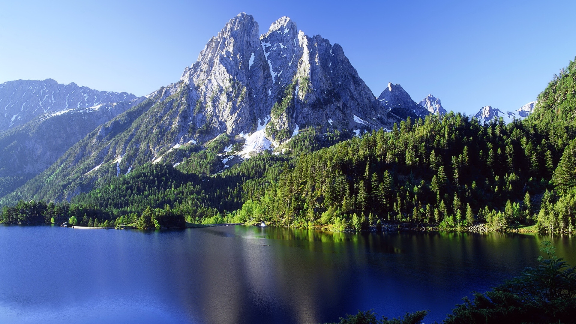 Beautiful Mountain Lake And Green Forest HD Wallpaper 1920x1080 1920x1080