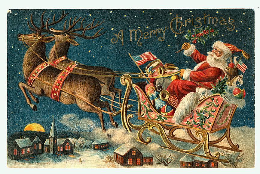 Santa Claus Vintage Desktop Wallpaper Cool