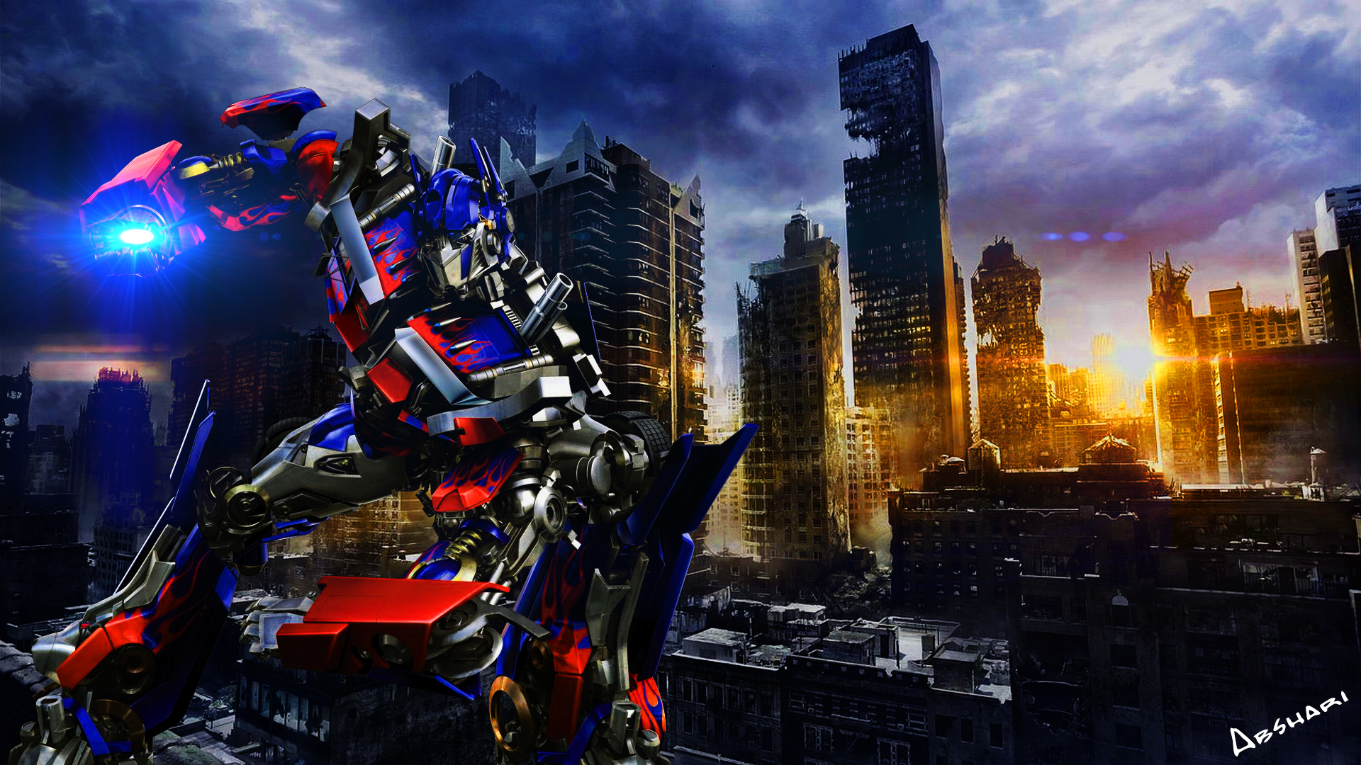transformers optimus prime wallpaper by hamidabshari fan art wallpaper