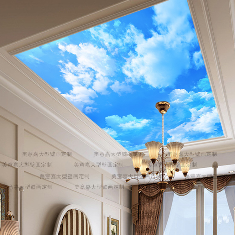mural fresco ceiling frescoed ceilings Villa Hotel KTV roof wallpaper