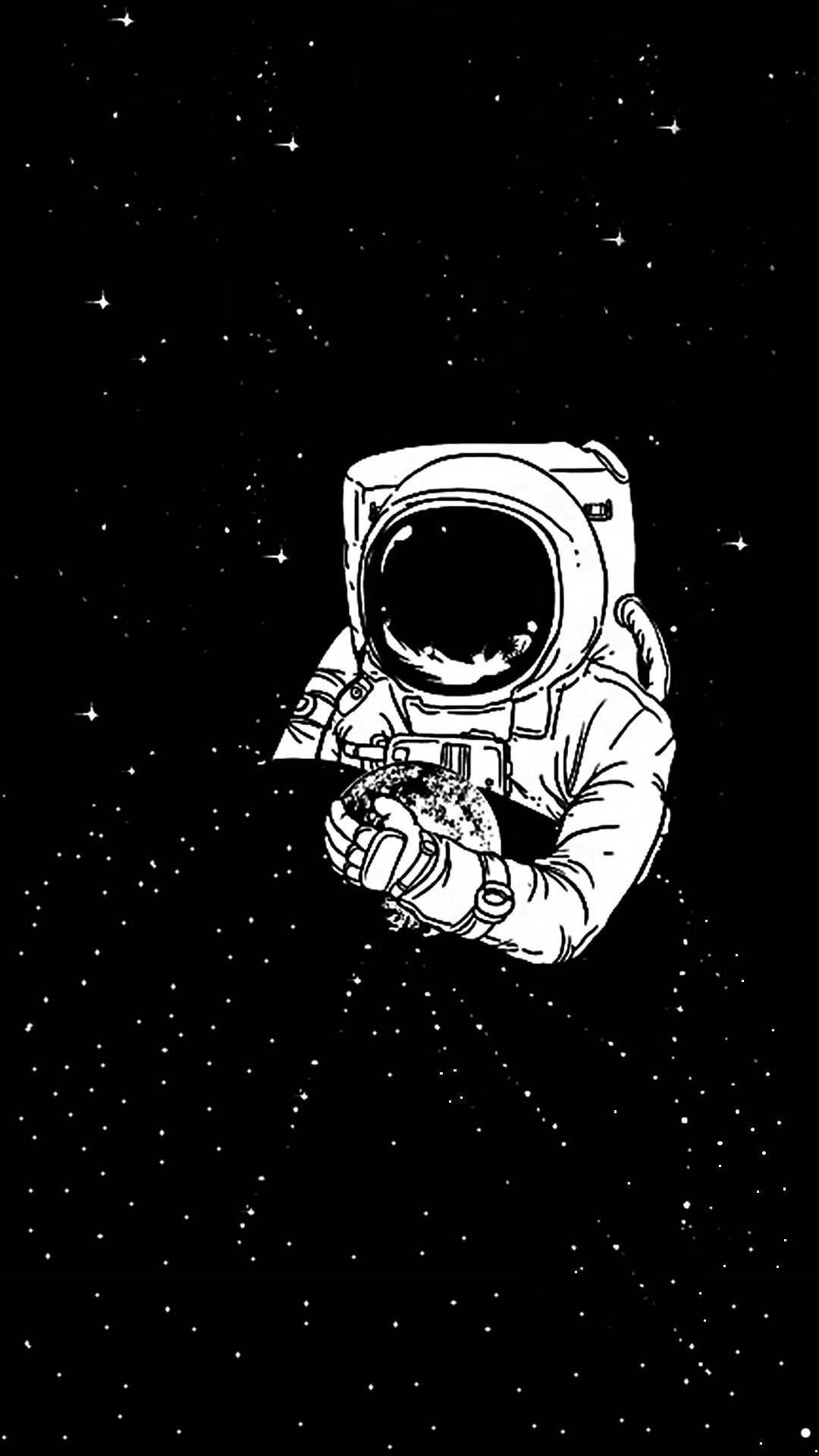 Cartoon Astronaut Wallpaper