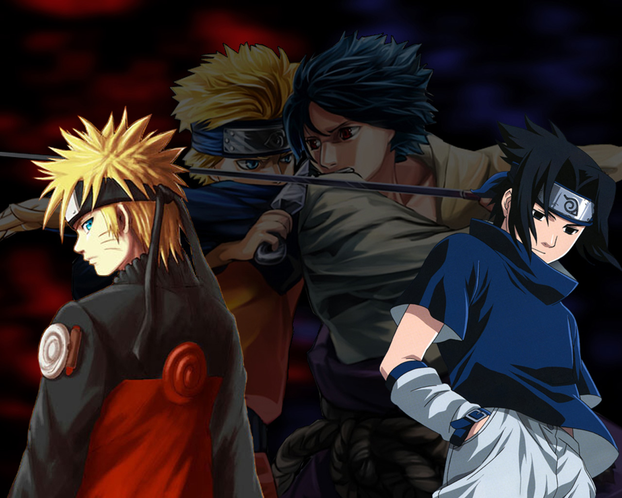 WallpapersKu Naruto vs Sasuke Wallpapers 1280x1024