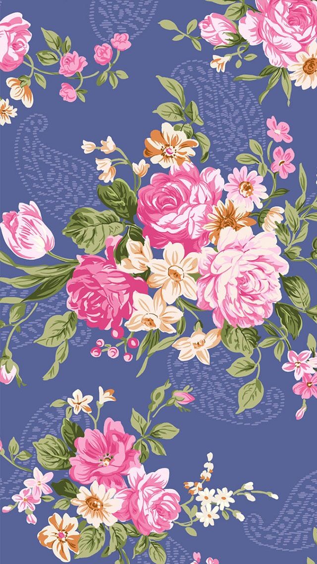 Wallpapers Wallpapers Pattern Floral Backgrounds Iphone Vintage