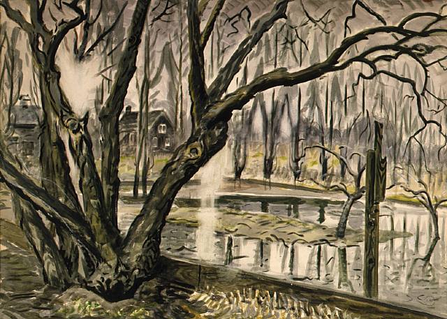 Charles Burchfield Los Angeles County Museum On Fire William
