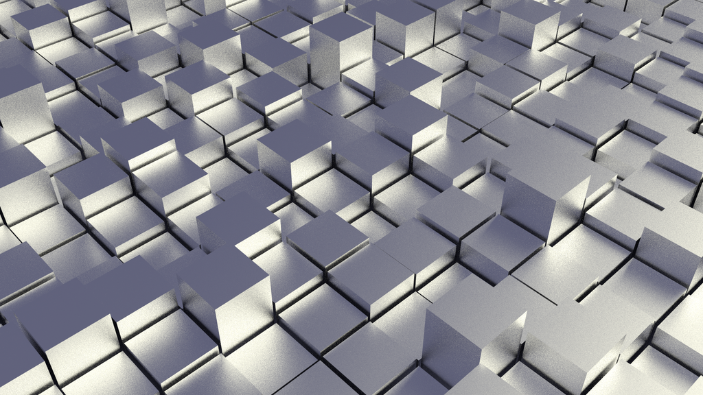Chrome Cubefield Abstract Wallpaper By D Money