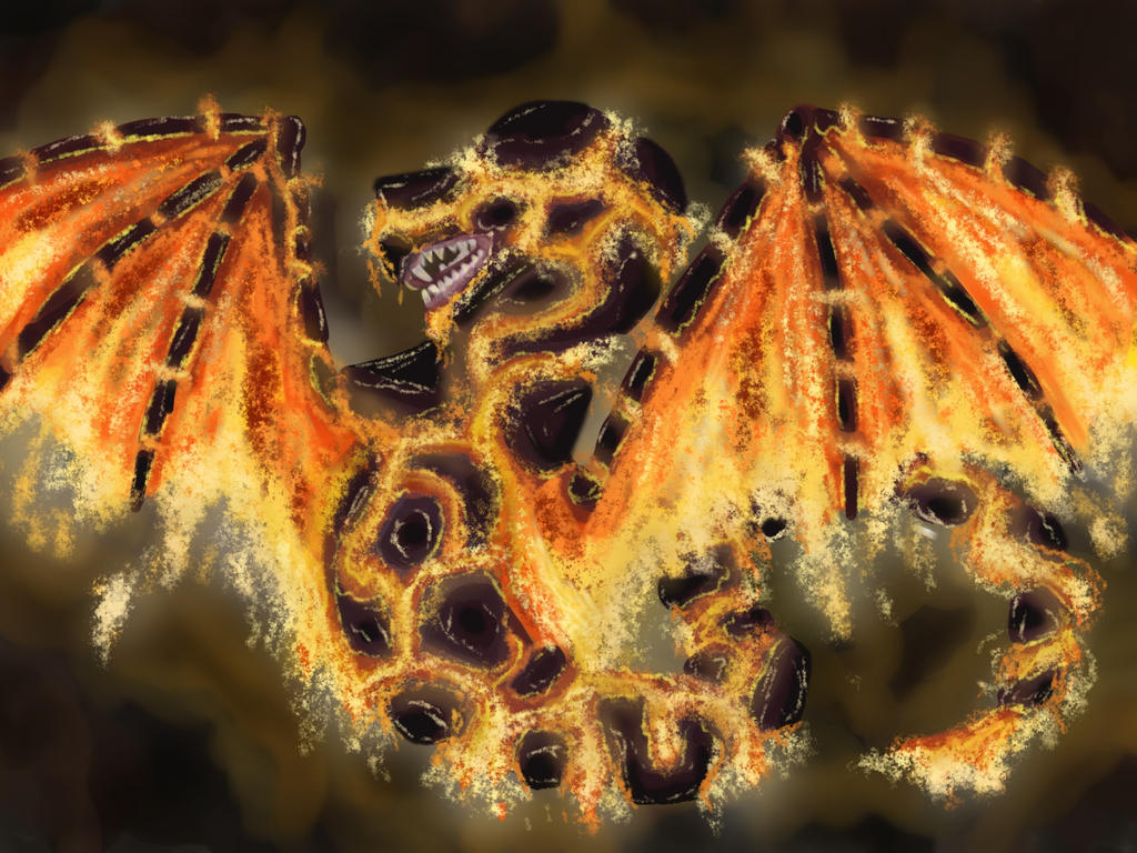 Lava Dragon By Bluesapphiredragon Dfh217k Full Wallpaper