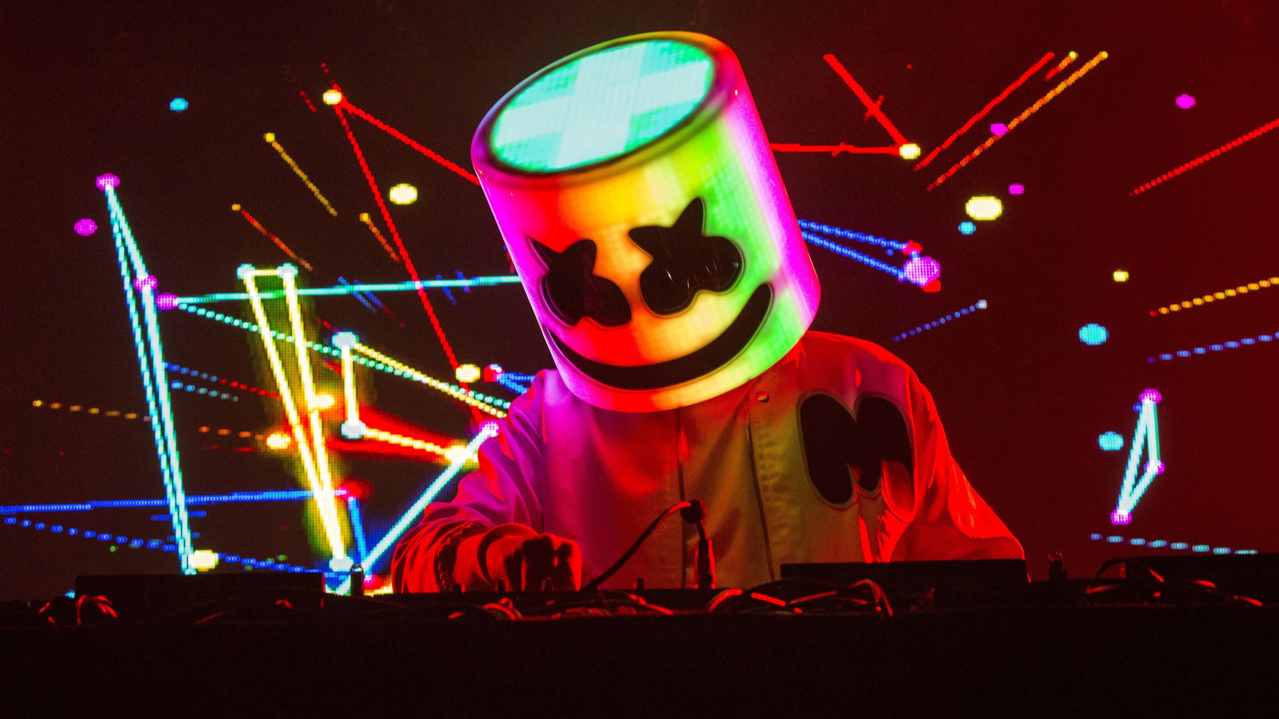 American Dj Wallpaper 4k Marshmello Live Concert