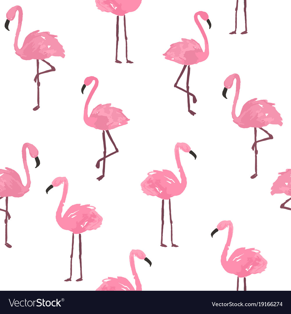 Cute Flamingo Background Royalty Vector Image