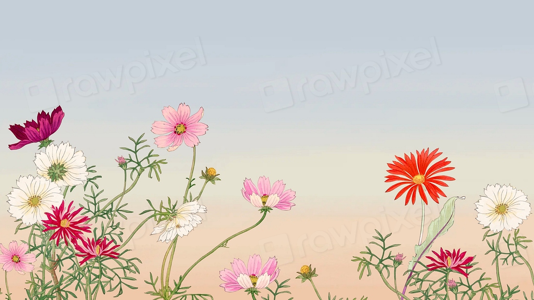Wildflowers Desktop Wallpaper Vintage Floral