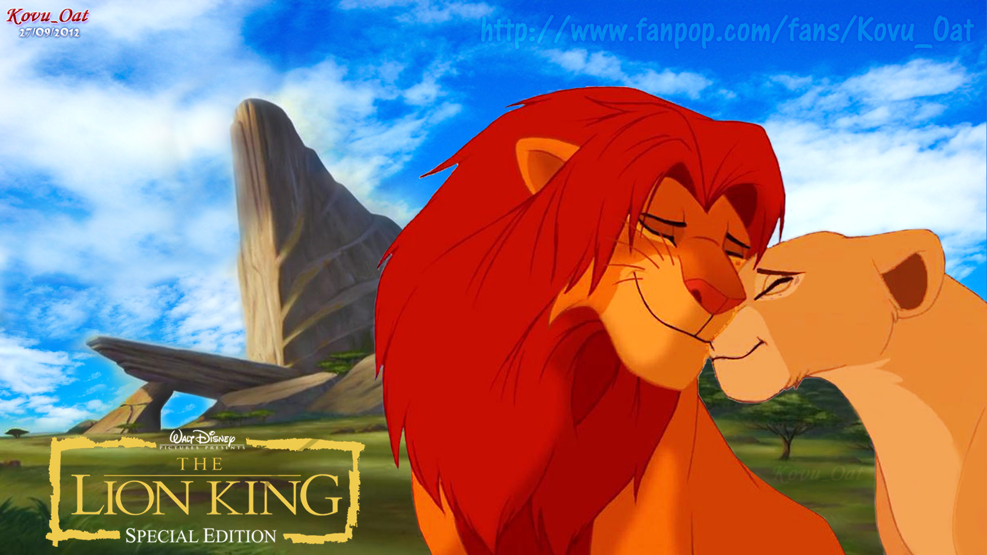 Simba Nala Love At Pride Rock HD Wallpaper The Lion King