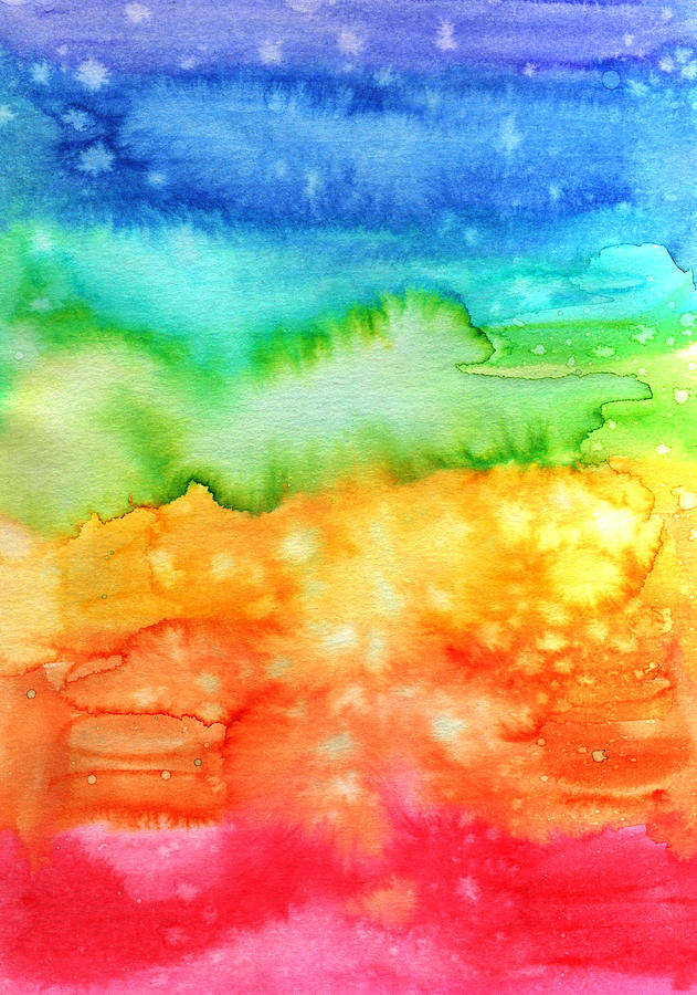 Abstract Hand Painted Watercolor Background Painting By Olga