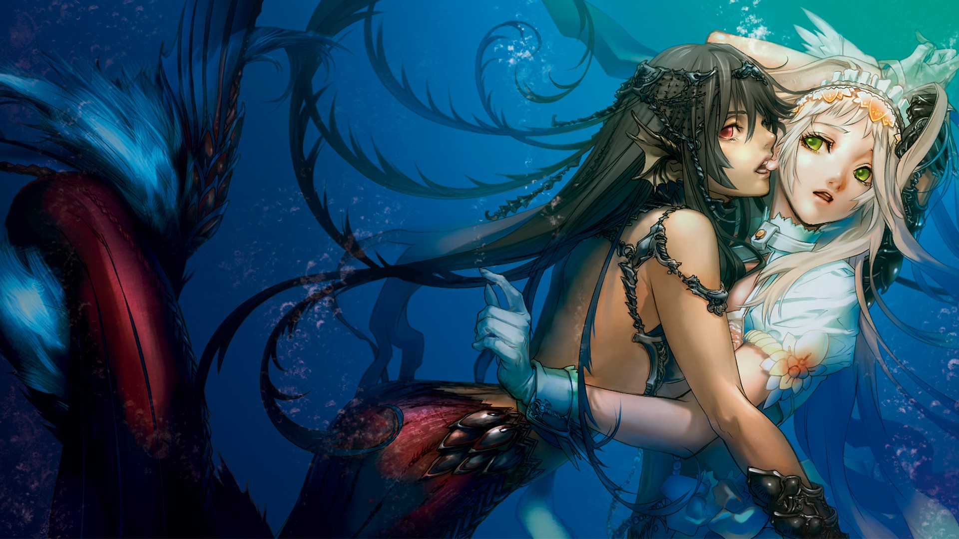 Mermaid Girls In Water HD Wallpaper Stylish