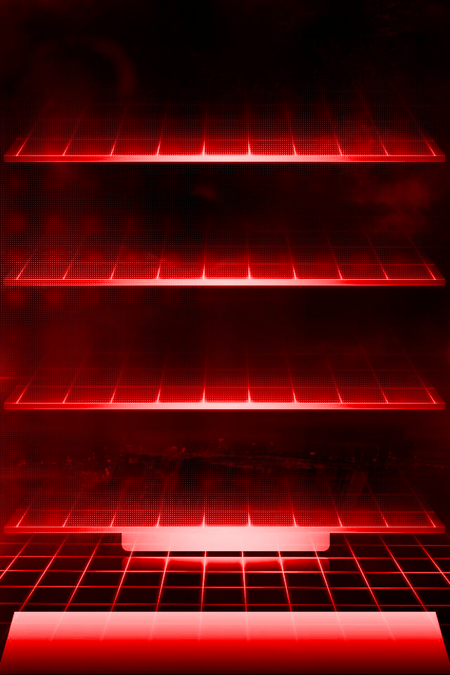 Neon Red Abstract Wallpaper For iPhone