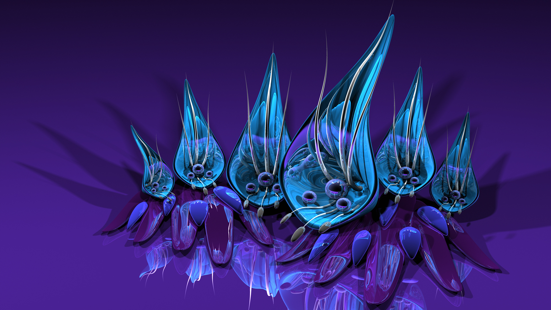 Flowers Alien World Desktop Wallpaper