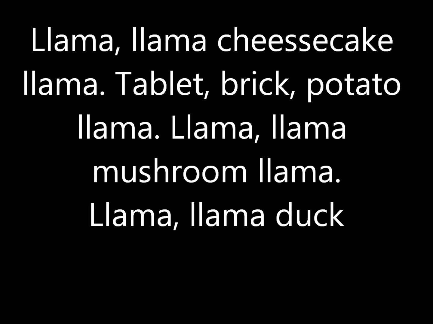 Related Image With Lyrics Llama Song Twaimz
