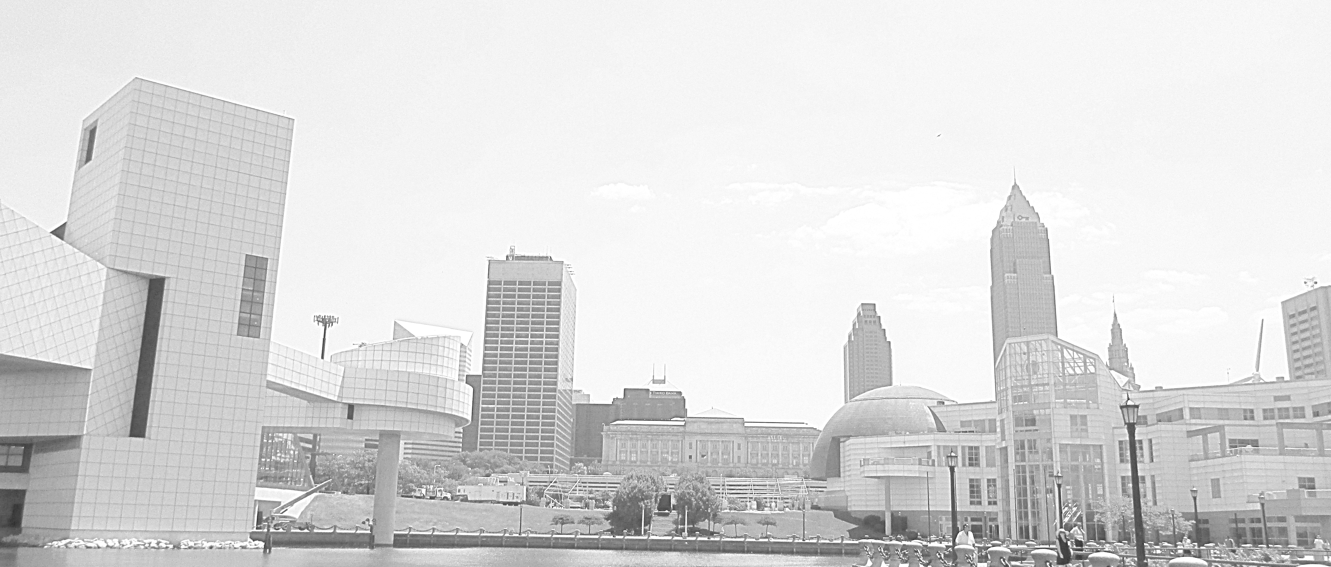 Downtown Cleveland Rock And Roll Hall Of Fame By Status0nline On