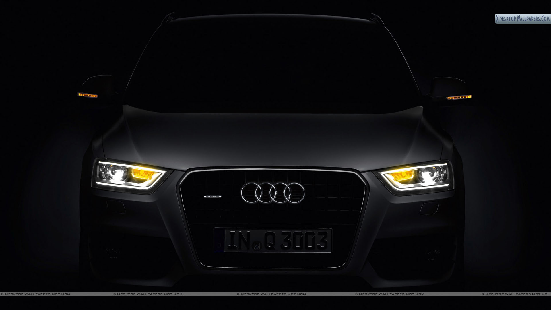 Audi Q3 Front Picture In Dark Wallpaper