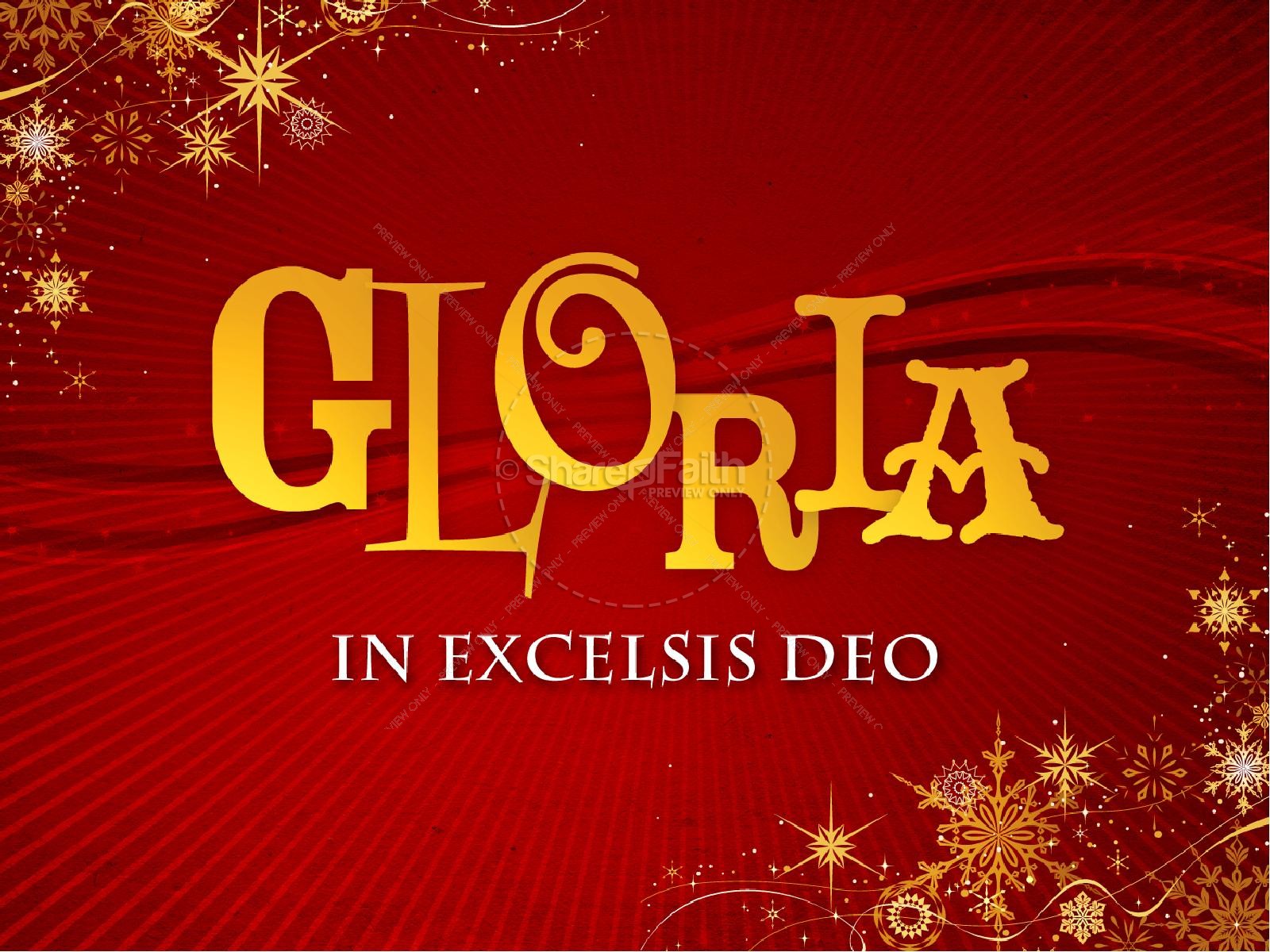 Gloria In Excelsis Deo Powerpoint Christmas Powerpoints