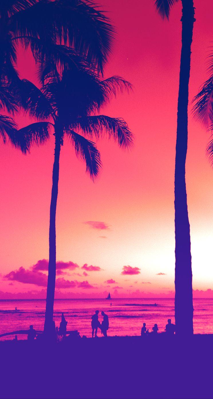 Miami Sunset Awesome iPhone Wallpaper Colorful Nature Scenery