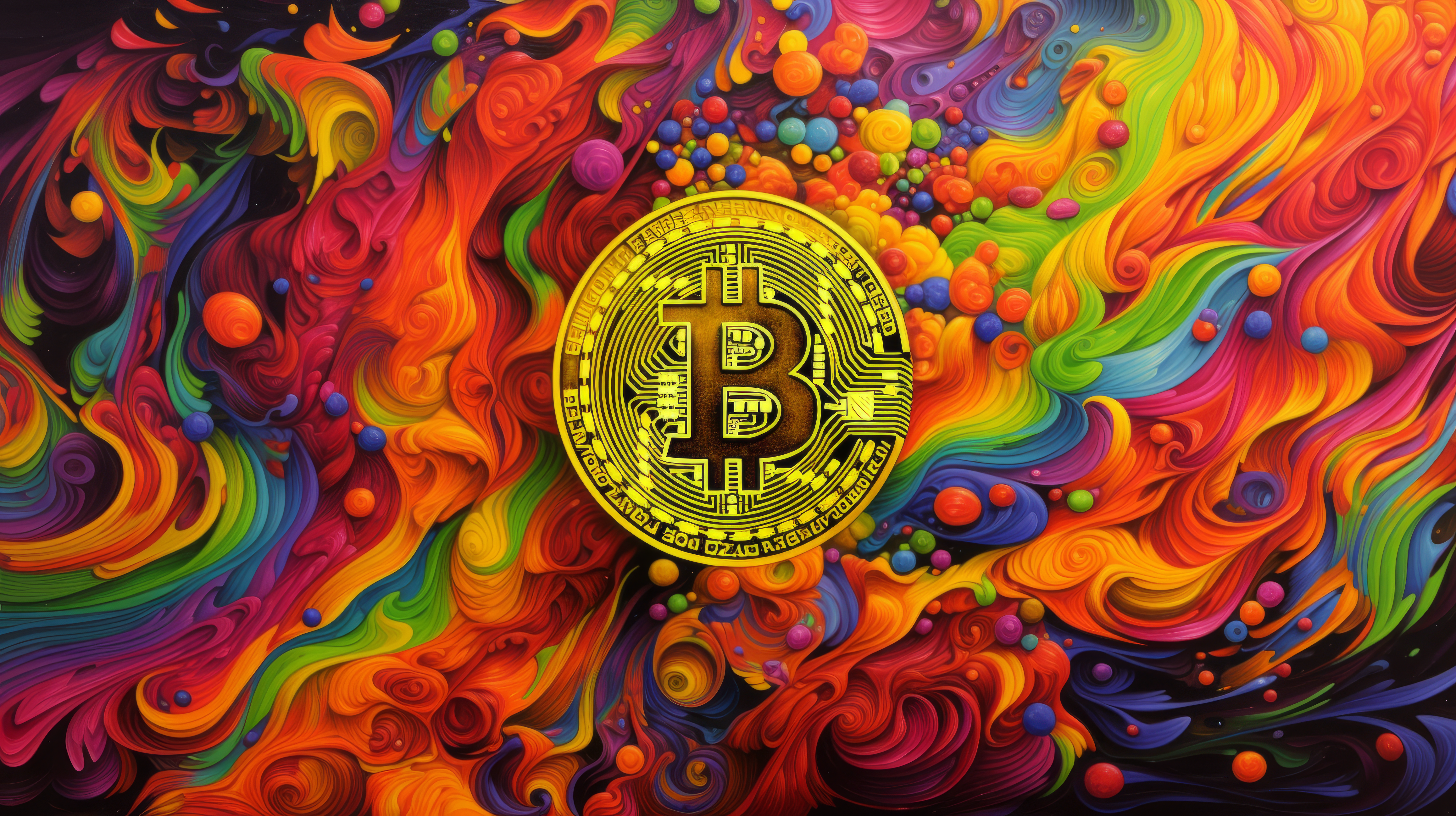 Bitcoin Psychedelic Art Wallpaper By Patrika