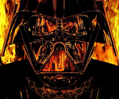 Darth Vader On Fire Wallpaper For Samsung Epic