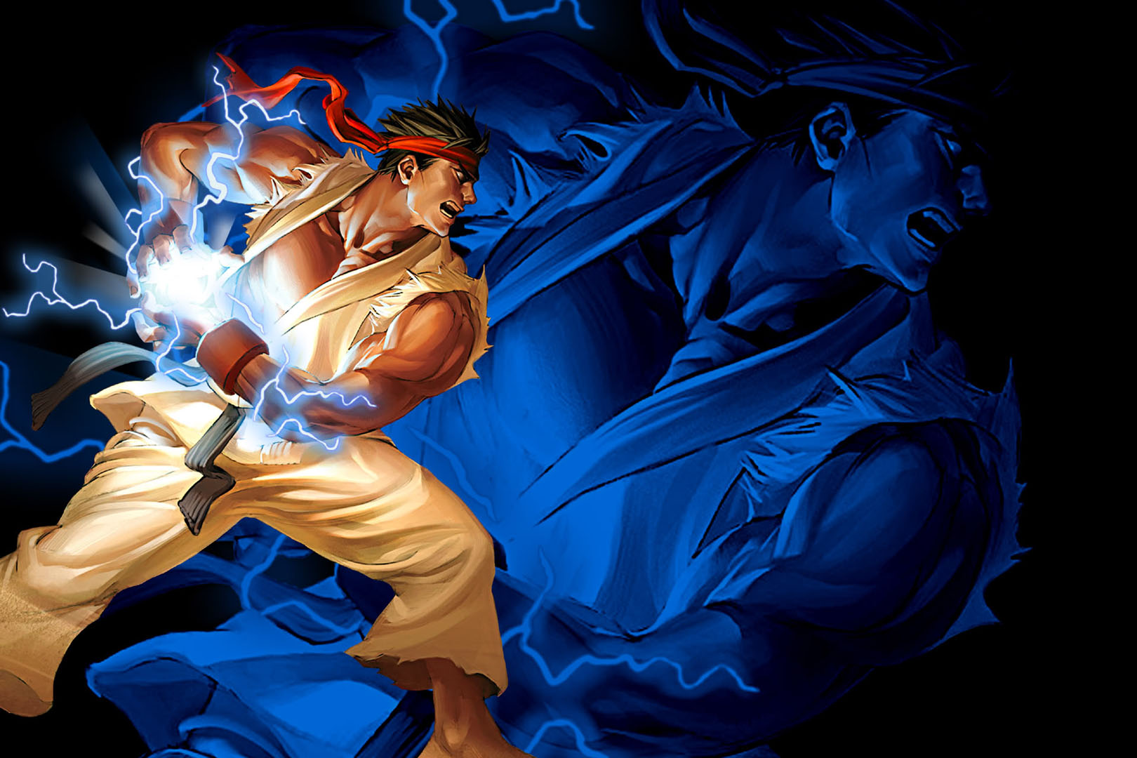 Fireball Fighting Games Wallpaper Image Featuring Street Fighter
