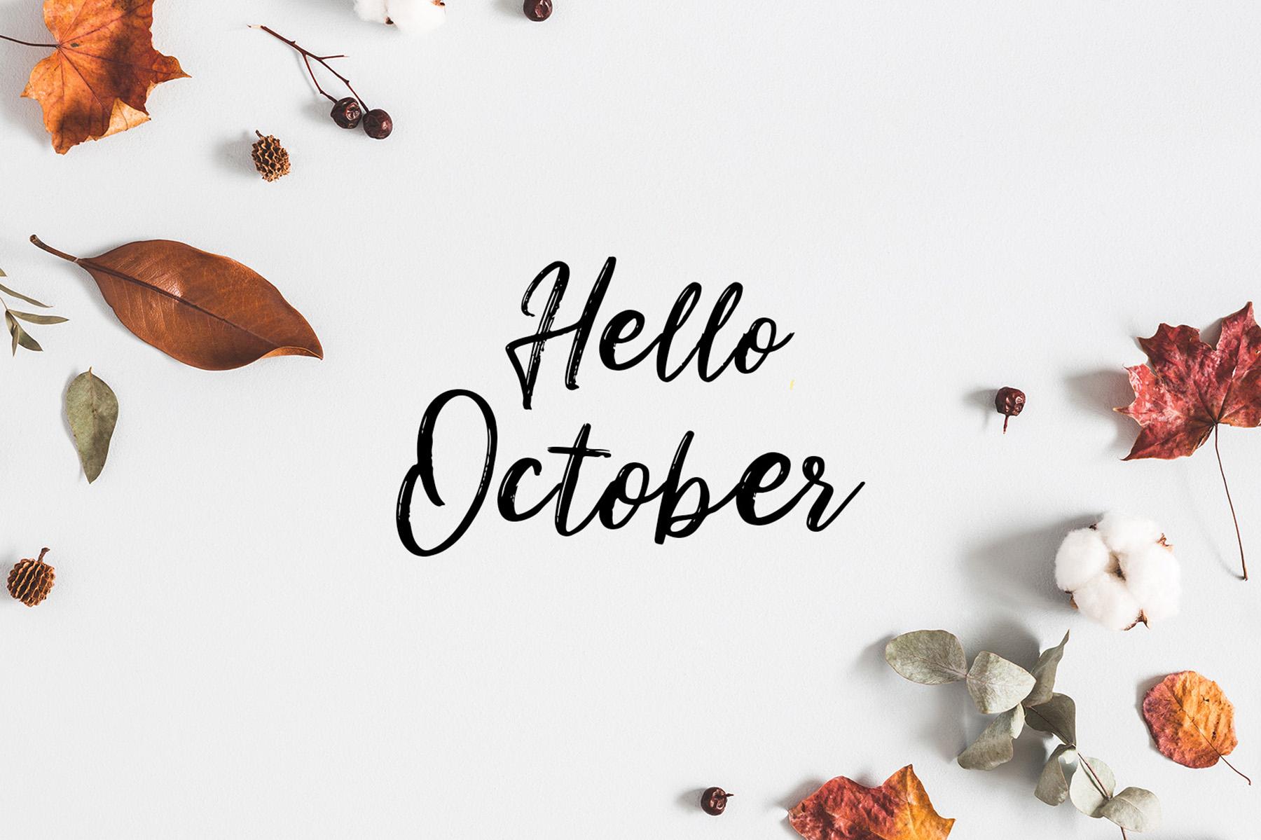 Hello October free desktop wallpaper download Swisspers