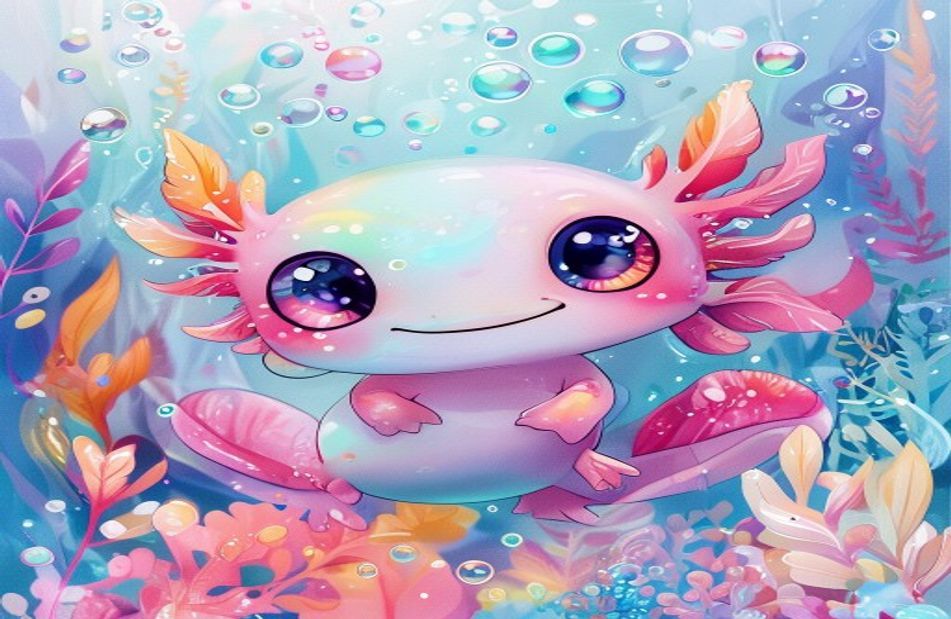 Kawaii Axolotl Wallpaper