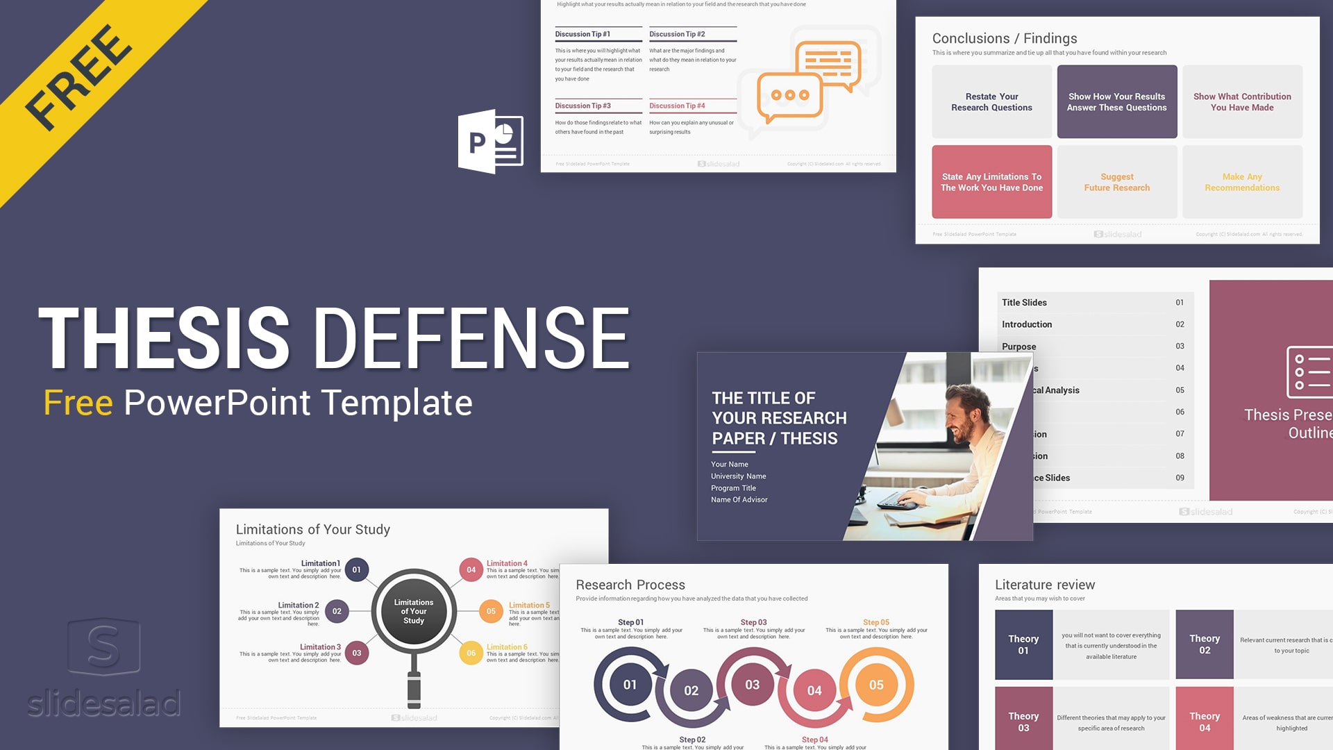 Master S Thesis Defense Powerpoint Template Design Slidesalad