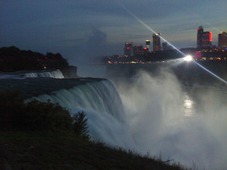 water night Niagara Falls wallpaper background