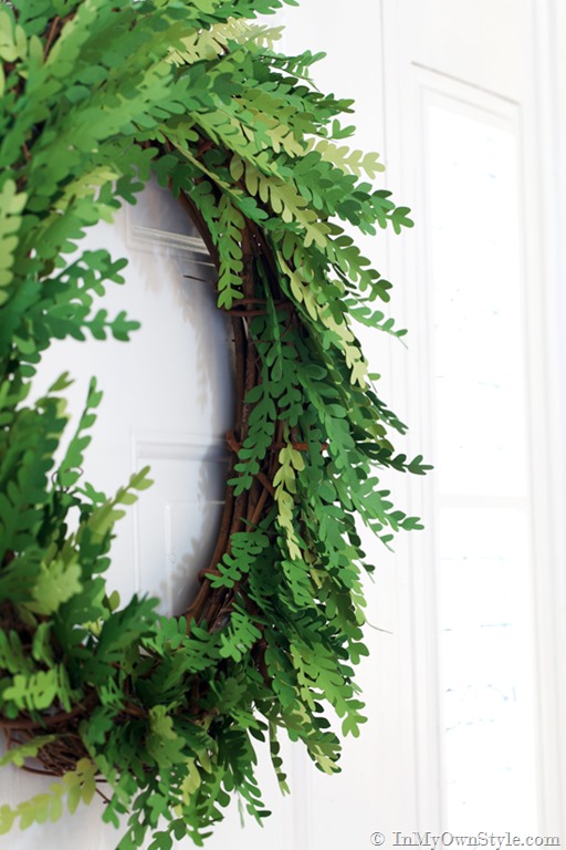 How I Made a Paper Boxwood Wreath   In My Own Style