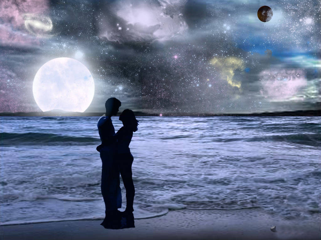 Romantic Couple On Beach Wallpaper Galleryhip The
