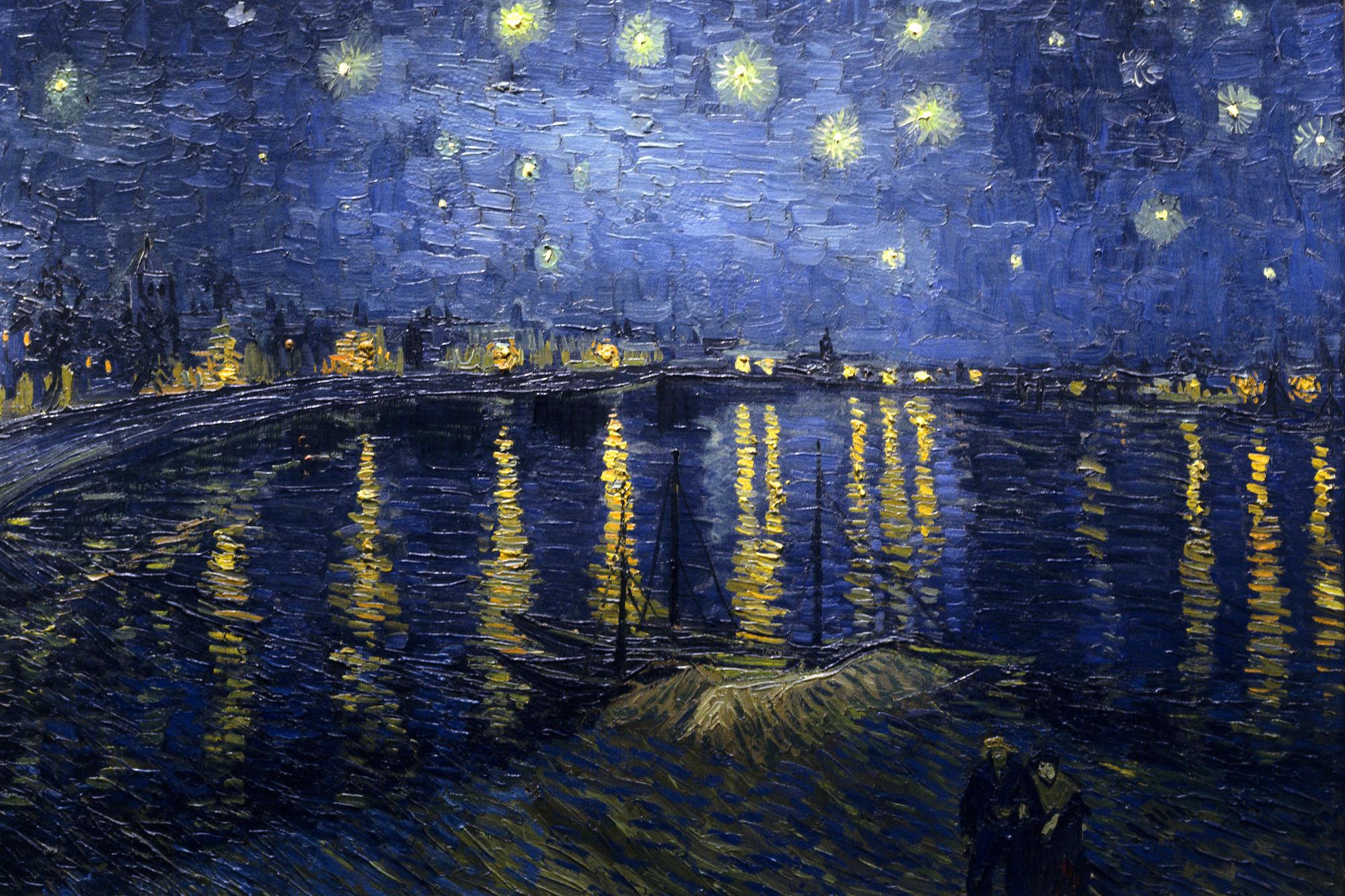 Van Gogh Oil Painting Starry Night Over The Rhone Musee D