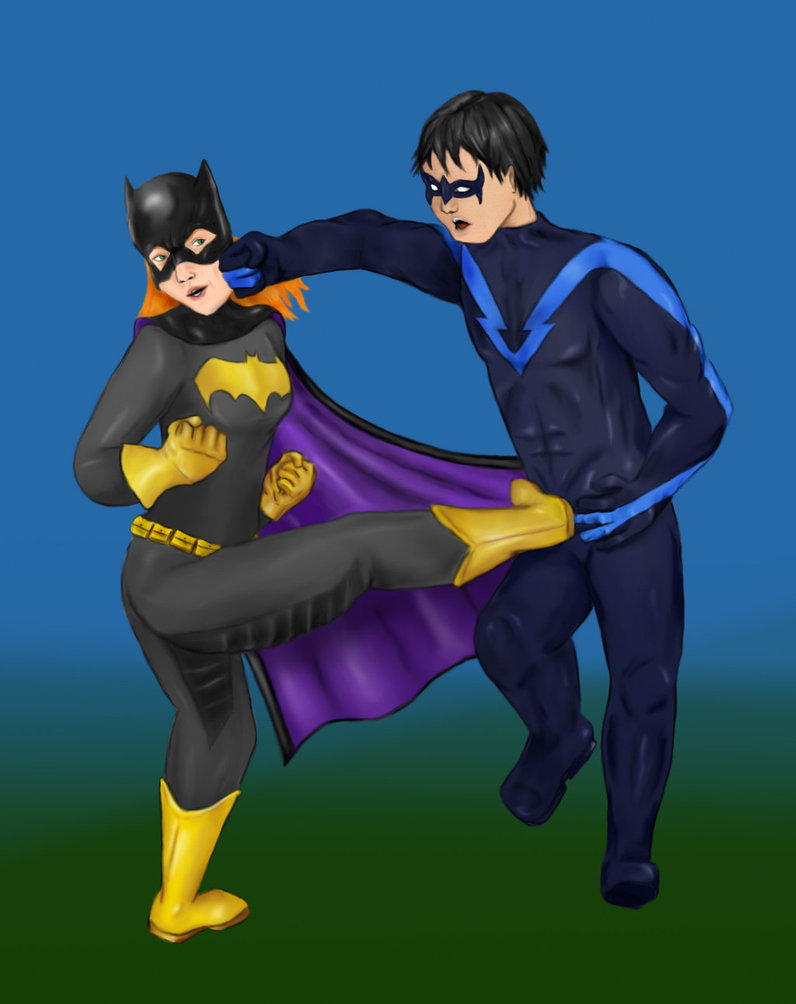 Batgirl Vs Nightwing photoshop by rakefet666